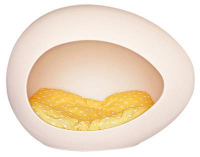 Pei Pod Honden/kattenhuis Creme Met Geel/wit Kussen #95;_Small
