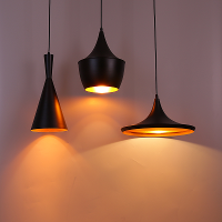 Pendant Beat Copper Shade Black/white Instrument Light 110 220v