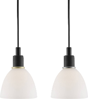 Pendellamp Led E14 80 W Nordlux Ray 63233013 Opaal, Zwart