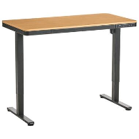 PENLY   Verstelbaar bureau elektrisch   Lichtbruin/Zwart   Staal