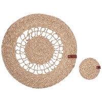 PEPPERBERRY   Set van 12 placemats en onderzetters   Natuurlijk   Jute