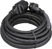 Perel EC10R25STBHQ Stroom Verlengkabel 16 A Zwart 10.00 M H05RR F 3G 2,5 mm²