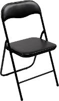 Perel folding chair padded Campingstoel Zwart FP168B