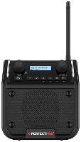 PerfectPro DABPRO Bouwradio DAB+, VHF (FM) AUX, Bluetooth Stofvast, Spatwaterbestendig, Stofdicht Zwart