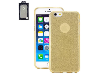 Perlecom iPhone Backcover Geschikt voor model (GSMs): Apple iPhone 6, Apple iPhone 6S Goud, Glittereffect