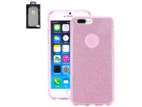 Perlecom iPhone Backcover Geschikt voor model (GSMs): Apple iPhone 7 Plus Roze, Glittereffect
