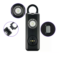 Persoonlijke Veiligheid Sirene 130dB Sirene Stroboscoop Sleutelhanger 3 Kleuren Anti Diefstal Hulp Alarm