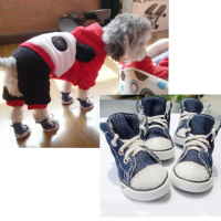 Pet Denim Canvas Breathable Slip Resistant Wear Resistant Shoes