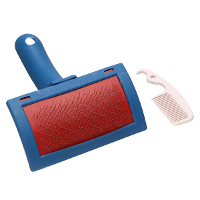 Pet Dog Cat Hair Flea Shedding Pin Brush Slicker Comb Tool Blue