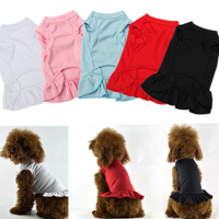 Pet Puppy Skirt Cat Dog Summer Shirt Dresses Clothes Apparel Costumes