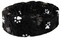 Petcomfort Katten/hondenmand Bont Zwart Grote Poot 46x40x13 Cm