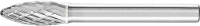 PFERD 21000023 Freesstift Vlam Lengte 60 mm Afmeting, Ø 8 mm Werklengte 20 mm Schachtdiameter 6 mm
