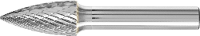 PFERD TOOLS 21000098 Freesstift Spitsboog Lengte 65 mm Afmeting, Ø 12 mm Werklengte 25 mm Schachtdiameter 8 mm