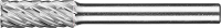 PFERD 21001001 Freesstift Hardmetaal Cilinder met kopvertanding Lengte 60 mm Afmeting, Ø 8 mm Werklengte 20 mm Schachtdiameter 6 mm 1 stuks