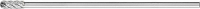 PFERD 21105186 Freesstift Lengte 170 mm Afmeting, Ø 8 mm Werklengte 20 mm Schachtdiameter 6 mm
