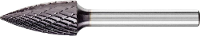 PFERD 21122724 Freesstift Spitsboog Lengte 65 mm Afmeting, Ø 12 mm Werklengte 25 mm Schachtdiameter 6 mm
