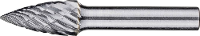 PFERD 21122781 Freesstift Spitsboog Lengte 70 mm Afmeting, Ø 12 mm Werklengte 25 mm Schachtdiameter 8 mm