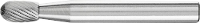 PFERD 21134856 Freesstift Druppel Lengte 50 mm Afmeting, Ø 6 mm Werklengte 10 mm Schachtdiameter 6 mm