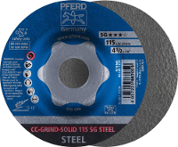PFERD 64185115 Cc Grind Solid Sg Steel Slijpschijf Diameter 115 mm 10 stuk(s)