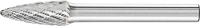PFERD TOOLS 21000073 Freesstift Ronde boog Lengte 60 mm Afmeting, Ø 8 mm Werklengte 20 mm Schachtdiameter 6 mm