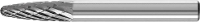 PFERD TOOLS 21117324 Freesstift Ronde boog Lengte 55 mm Afmeting, Ø 6 mm Werklengte 18 mm Schachtdiameter 6 mm