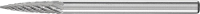 PFERD TOOLS 21222683 Freesstift Hardmetaal Spitsboog Lengte 43 mm Afmeting, Ø 3 mm Werklengte 13 mm Schachtdiameter 3 mm 1 stuks