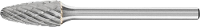 PFERD TOOLS 21230083 Freesstift Hardmetaal Ronde boog Lengte 43 mm Afmeting, Ø 6 mm Werklengte 13 mm Schachtdiameter 3 mm 1 stuks