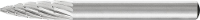 PFERD TOOLS 22440736 Freesstift HSS Spitsboog Lengte 60 mm Afmeting, Ø 6 mm Werklengte 18 mm Schachtdiameter 6 mm 1 stuks