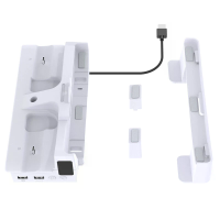 PGTECH GP 533 RGB Horizontale Console Beugel met Dubbele Gamepad Oplaadpoort Ingebouwde Dubbele Koelventilator voor PS5