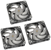 Phanteks PH F120T30_BG_3P PC ventilator Zwart (b x h x d) 120 x 120 x 30 mm