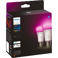 Philips Hue White and Color Ambiance 2 pack E27 2200K   6500K, Dimbaar