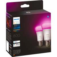 Philips Hue White and Color Ambiance E27   2 pack ledlamp 2200K   6500K, Dimbaar