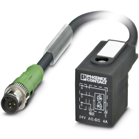 Phoenix Contact 1435153 Sensor/actuator connector, geassembleerd M12 Aantal polen (sensoren): 3 Stekker, recht, Stekker, haaks 1.50 M 1 stuk(s)