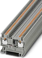 Phoenix Contact 3210224 Doorgangsserieklem 5.2 Mm Snelaansluiting Grijs 50 stuk(s)