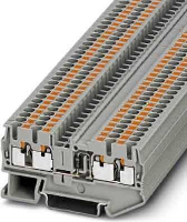 Phoenix Contact 3210266 Doorgangsserieklem 5.2 Mm Snelaansluiting Grijs 50 stuk(s)