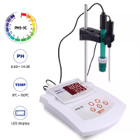 PHS 3C PH Meter 2 in 1 PH Temp Tester Automatische Kalibratie 0 14 PH 0 100℃ Bereik LED Display Laboratorium Aquarium Zw