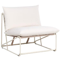 PICO   Tuinstoel met kussen   Lichtbeige   Staal