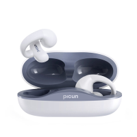 Picun W6 Air Conduction Oordopjes bluetooth 5.3 Clip on Hoofdtelefoon HD Audio ENC Ruisonderdrukking Oorklemmen met Mic
