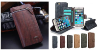 Pidengbao Men's Pu Leather Long Zipper Purse Business Wallet Handbag