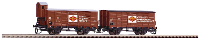 Piko TT 47033 TT 2 delige set overdekte goederenwagens G02 Fortschritt van de DR