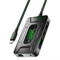 Piva DS7 Pro 7 in 1 Docking Station USB Hub 4K60Hz HD PD100W Fast Charge Audio Bridge RJ45 1000Mbps USB3.1 Voor iPhone v