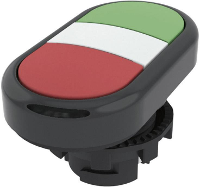 Pizzato Elettrica E21PDRL10423 E21PDRL10423 Dubbele drukknop Bedieningsknop vlak Groen, Rood 1 stuk(s)