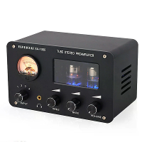 PJ.MIAOLAI SA 1000 6H3N Buizen Voorversterker HiFi 4 Ingang 2 Uitgang VU Meter Hoofdtelefoonversterker Audiophile Geluid