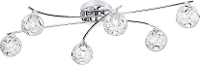 Plafondlamp Halogeen G9 Energielabel: C (A++   E) 168 W LeuchtenDirekt Jofe 50193 17 Chroom