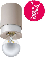 Plafondlamp Led, Halogeen E27 40 W Zand, Zilver Twister Lighting Living 15658