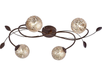 Plafondlamp LED, Halogeen G9 Energielabel: Afhankelijk van de lamp 160 W Paul Neuhaus GRETA 6395 48 Roest, Goud