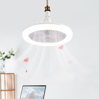Plafondventilatoren E27 Converter Base Slimme stille plafondventilatoren met afstandsbediening en licht LED lamp Ventila