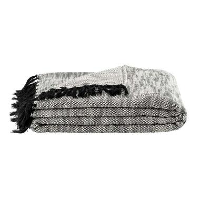 Plaid Rai   zwart/wit   130x170 cm   Leen Bakker