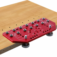Plankpenmal en Scharniermal Twee in één Aluminiumlegering 1/4 inch en 5mm Boorbits Alle metaal Kastbeslag Boorgeleider