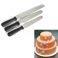 Plastic Handle Straight Cake Spatula Smooth Filling Icing Tool